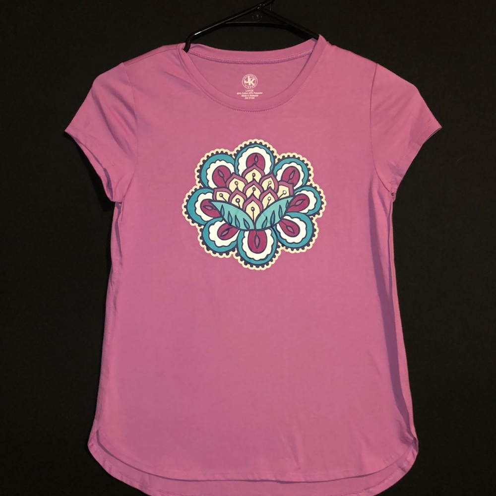 Purple Shortsleeve w/ Flower Design